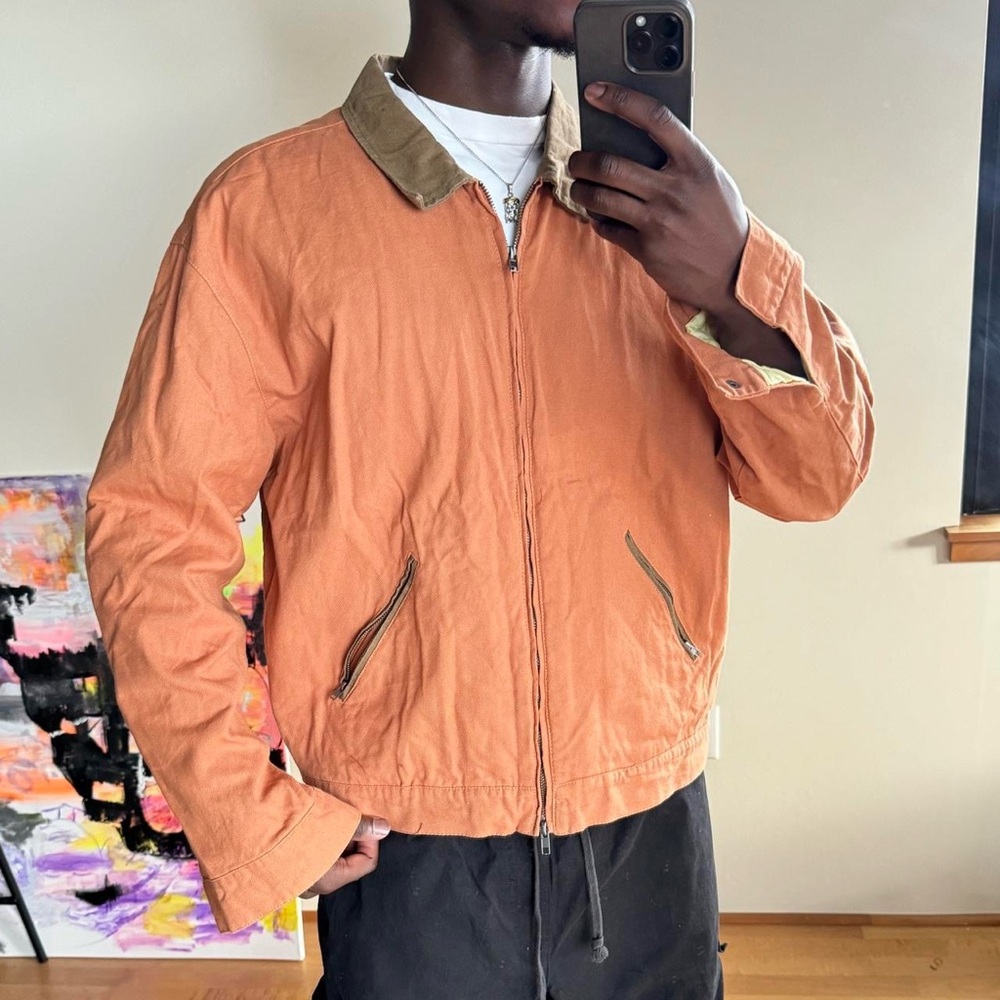 PacSun Orange Lightweight Shirt Jacket with Relaxed Fit